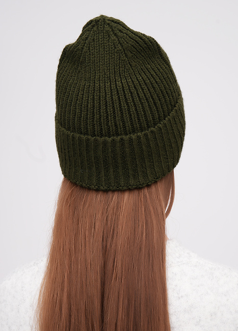 Женская хаки шапка EQUILIBRI артикул W881 001 002 Khaki FW2025 Фото ракурс 2 - Женская хаки шапка EQUILIBRI артикул W881 001 002 Khaki FW2025