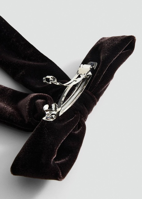 Фото ракурс 2 - Жіноча коричнева заколка Mango артикул 17058290 30 1 season