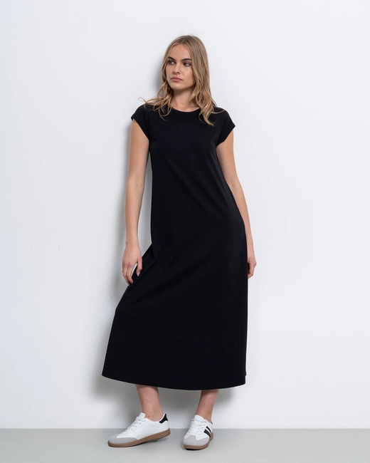 Жіноча чорна сукня Piazza Italia артикул 50113 Black SS2025 Фото ракурс 1 - Жіноча чорна сукня Piazza Italia артикул 50113 Black SS2025