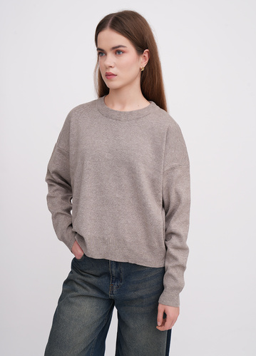 Фото ракурс 1 - Жіночий коричневий светр EQUILIBRI артикул BW342003 000 Mocco FW2025