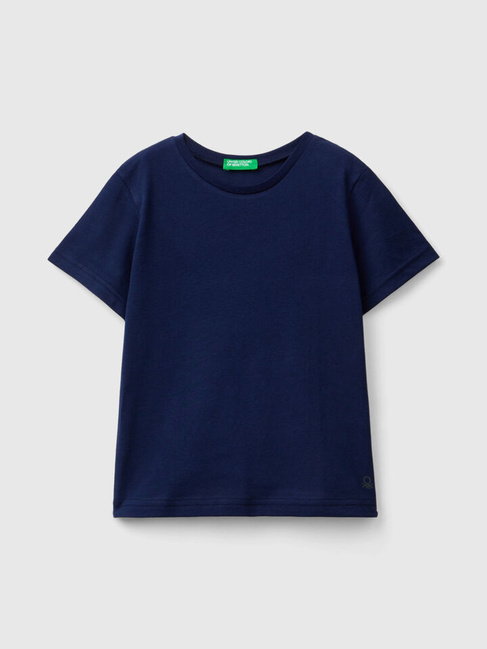 Фото ракурс 1 - Синяя футболка для мальчиков Benetton артикул 3I1XG106Z.P 252 24A
