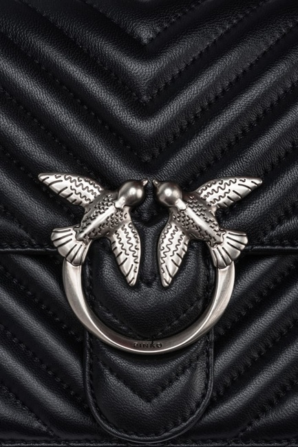 Жіноча чорна сумка Pinko артикул 100941-A0GK Z99O FW2025 Фото ракурс 5 - Жіноча чорна сумка Pinko артикул 100941-A0GK Z99O FW2025