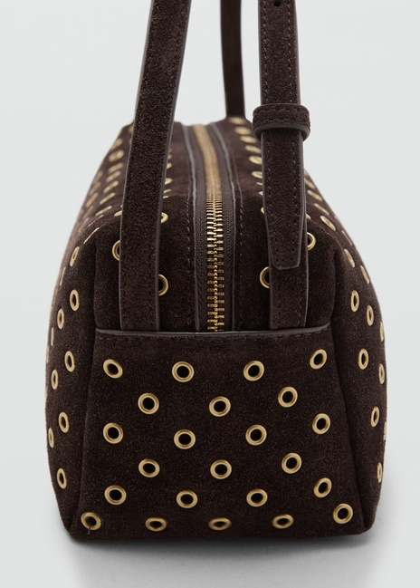 Фото ракурс 3 - Жіноча коричнева сумка Mango артикул 17004445 32 1 season