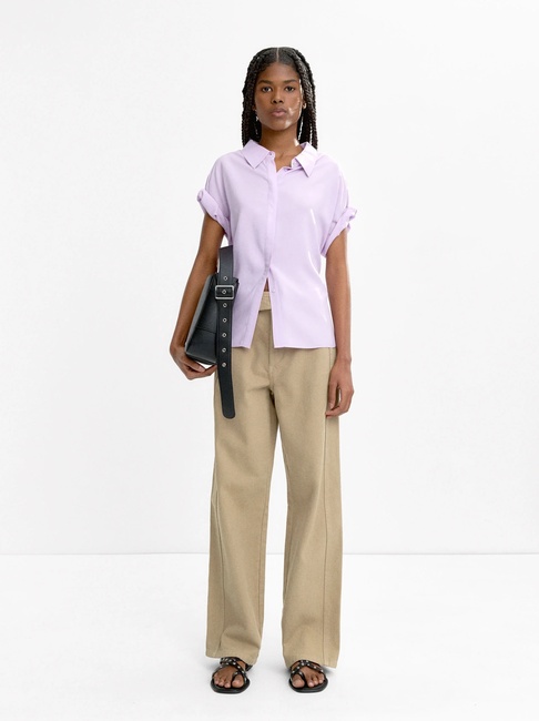 Женская фиолетовая рубашка Parfois артикул 231500 _LL FW2025 Фото ракурс 4 - Женская фиолетовая рубашка Parfois артикул 231500 _LL FW2025