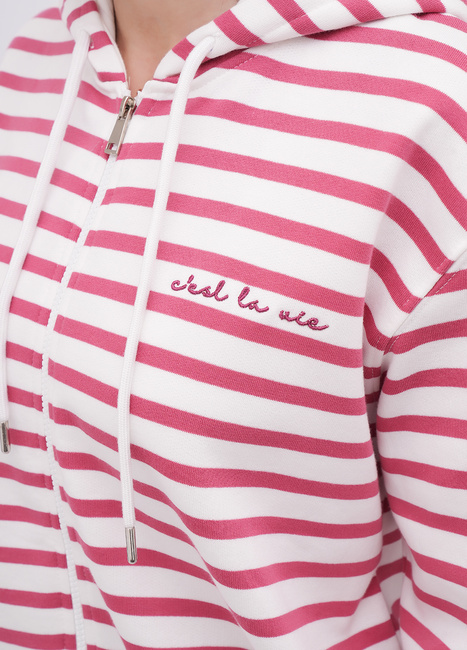 Женская розовая олимпийка EQUILIBRI артикул W232 014 000 Frez FW2025 Фото ракурс 4 - Женская розовая олимпийка EQUILIBRI артикул W232 014 000 Frez FW2025