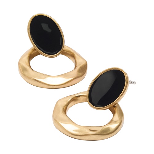 Фото ракурс 2 - Женские золото-черные серьги Parfois артикул 239062 _BK FW2025