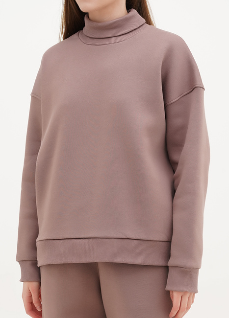 Фото ракурс 3 - Женский коричневый свитшот EQUILIBRI  артикул KP FL Sweat N CAPPUCCINO FW2023