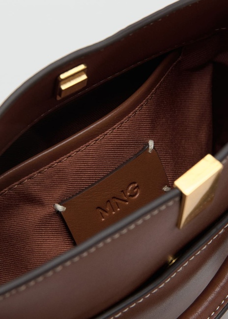 Женская коричневая сумка Mango артикул 17004449 CU 1 season Фото ракурс 6 - Женская коричневая сумка Mango артикул 17004449 CU 1 season