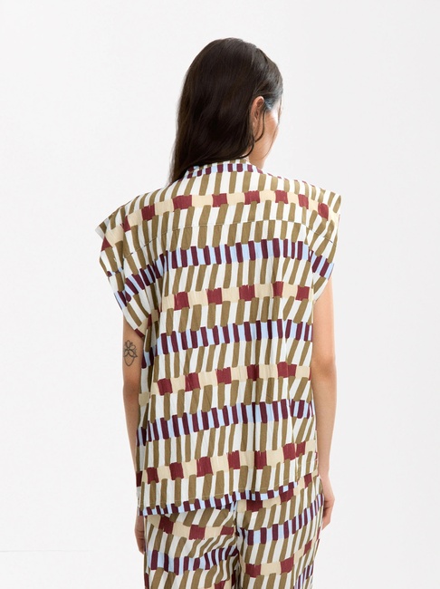 Женская разноцветная блузка Parfois артикул 232524 _BM SS2025 Фото ракурс 2 - Женская разноцветная блузка Parfois артикул 232524 _BM SS2025