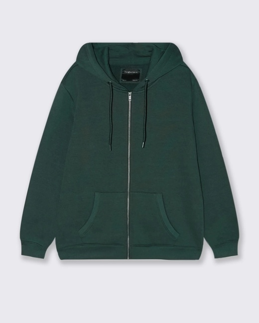 Мужская зеленая олимпийка Piazza Italia артикул 63004 Dark green FW2025 Фото ракурс 3 - Мужская зеленая олимпийка Piazza Italia артикул 63004 Dark green FW2025