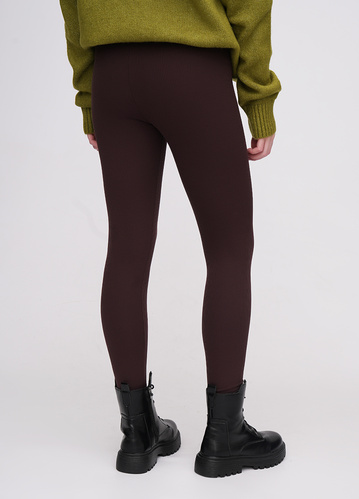 Фото ракурс 2 - Жіночі коричневі лосини EQUILIBRI артикул W464 011 000 Brown FW2025