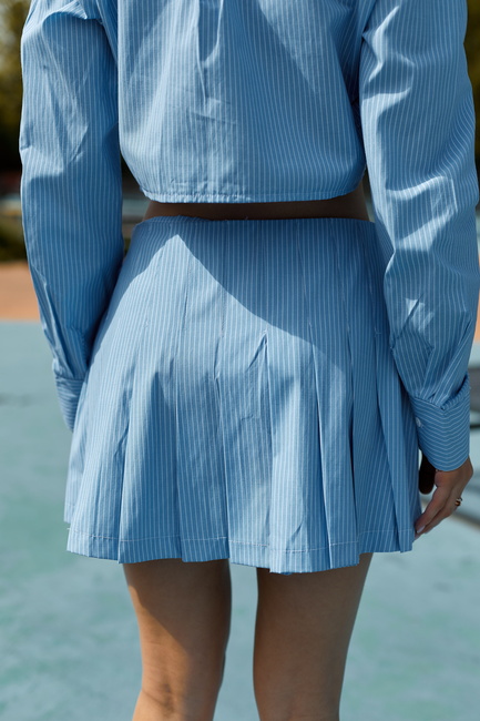 Женская голубая юбка EQUILIBRI артикул NW491001 200 Blue SS2025 Фото ракурс 2 - Женская голубая юбка EQUILIBRI артикул NW491001 200 Blue SS2025