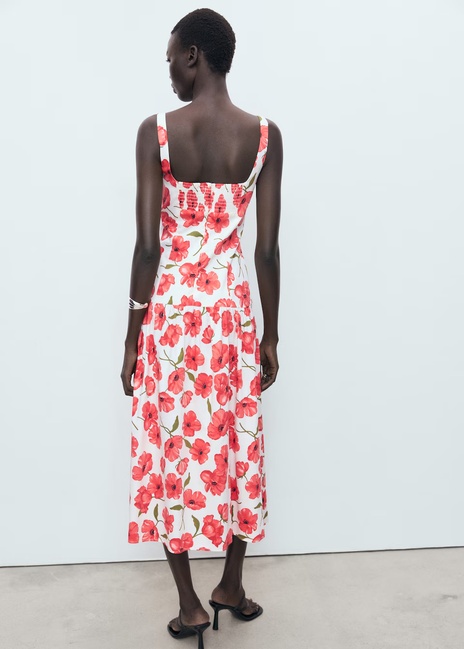 Фото ракурс 2 - Женское молочное платье Mango артикул 17032538 02 1 season