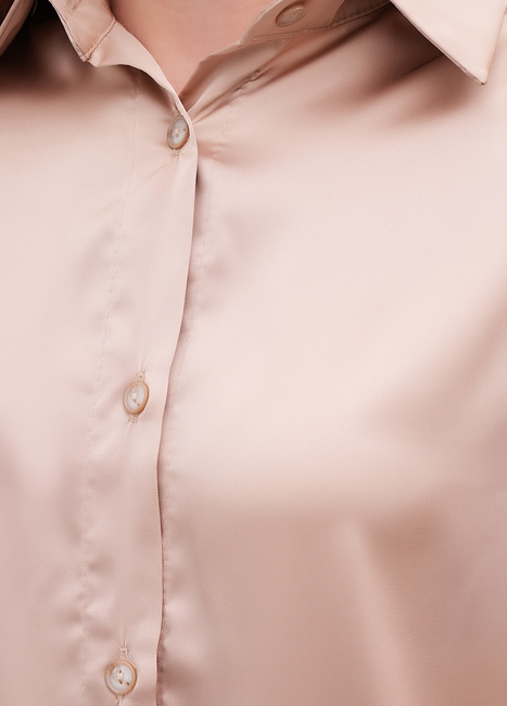 Жіноча бежева блузка EQUILIBRI артикул W421 036 000 Beige FW2025 Фото ракурс 4 - Жіноча бежева блузка EQUILIBRI артикул W421 036 000 Beige FW2025