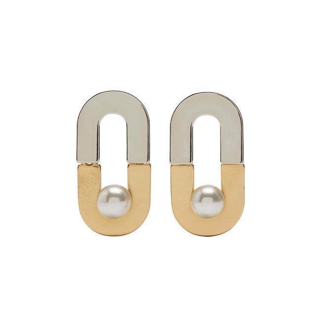 Женские золото-серебряные серьги Parfois артикул 239363 _MM FW2025 Фото ракурс 1 - Женские золото-серебряные серьги Parfois артикул 239363 _MM FW2025