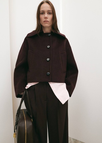 Фото ракурс 1 - Женский бордовый жакет Mango артикул 27012541 76 2 season