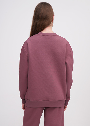 Фото ракурс 2 - Жіночий бордовий світшот EQUILIBRI артикул W291 052 100 bordo FW2025