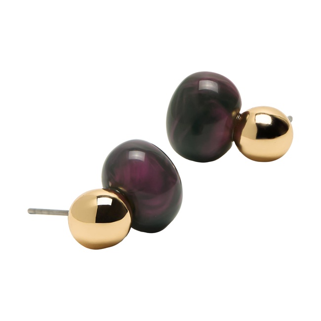 Фото ракурс 2 - Жіночі бордові сережки Parfois артикул 223683 _MN SS2025