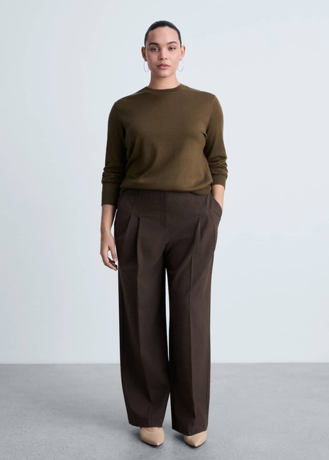 Фото ракурс 5 - Жіночий хакі джемпер Mango артикул 87014081 37 8 season