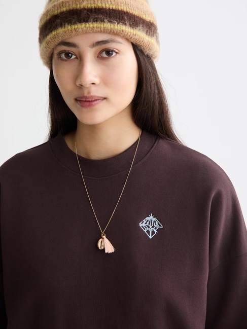 Жіночий коричневий світшот SCOTCH & SODA артикул U9E00799T U290 FW2025 Фото ракурс 4 - Жіночий коричневий світшот SCOTCH & SODA артикул U9E00799T U290 FW2025