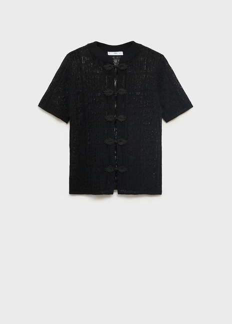 Фото ракурс 3 - Жіночий чорний кардиган Mango артикул 17062898 99 1 season