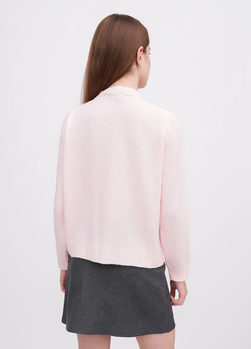 Фото ракурс 2 - Жіночий рожевий кардиган EQUILIBRI артикул W343 012 000 Pink FW2025