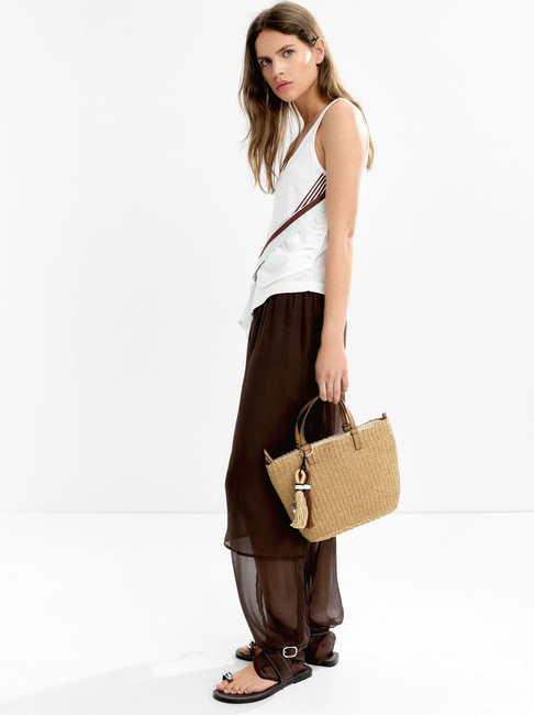 Фото ракурс 5 - Женская бежевая сумка Parfois артикул 229816 NCM FW2025