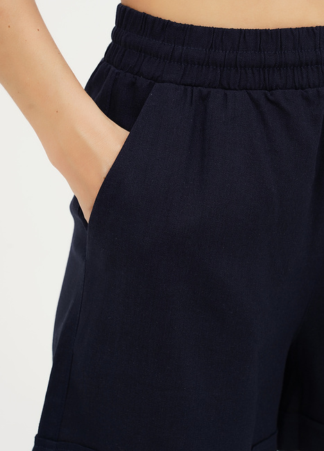 Фото ракурс 4 - Жіночі сині шорти EQUILIBRI артикул W491 050 200 NAVY BLUE SS2025