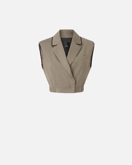 Фото ракурс 4 - Жіночий коричневий жилет Pinko артикул 104755-A2BQ L67 SS2025