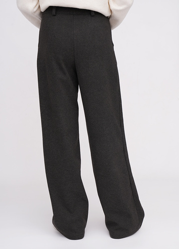 Фото ракурс 2 - Женские серые брюки EQUILIBRI артикул W466 014 002 Dark grey FW2025