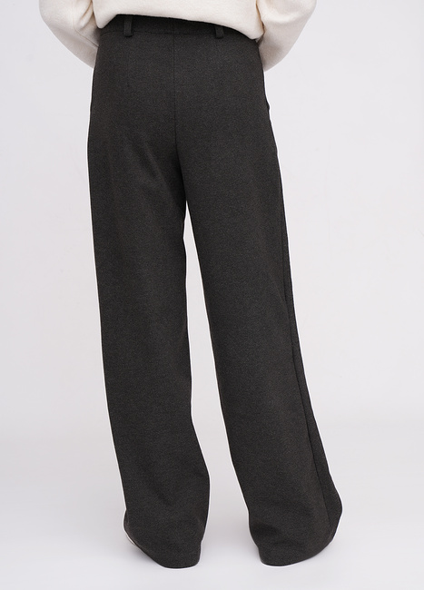 Фото ракурс 2 - Женские серые брюки EQUILIBRI артикул W466 014 002 Dark grey FW2025