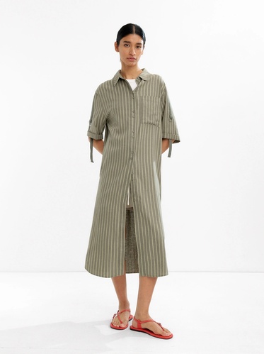 Фото ракурс 1 - Жіноча зелена сукня Parfois артикул 234397 _GN FW2025