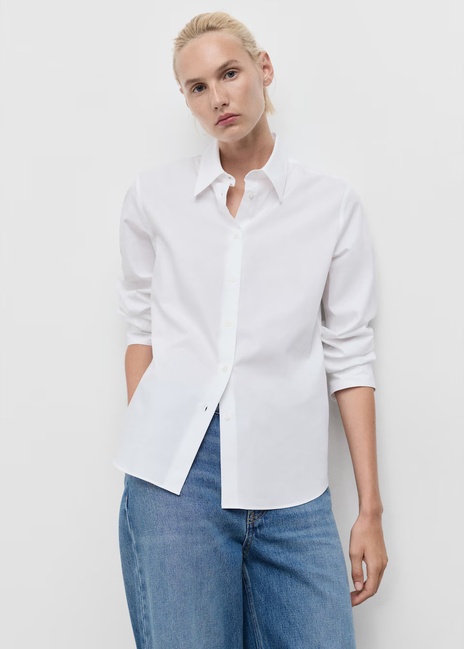 Фото ракурс 1 - Жіноча молочна сорочка Mango артикул 17044085 02 1 season