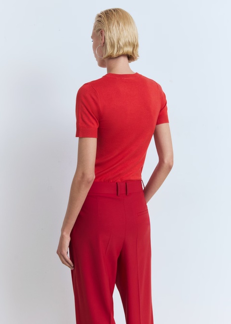 Жіночий червоний джемпер Mango артикул 17091198 70 1 season Фото ракурс 2 - Жіночий червоний джемпер Mango артикул 17091198 70 1 season