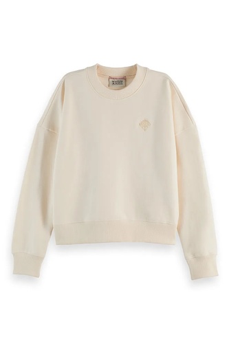 Фото ракурс 1 - Женский белый свитшот SCOTCH & SODA артикул U9E00837T U102 FW2025