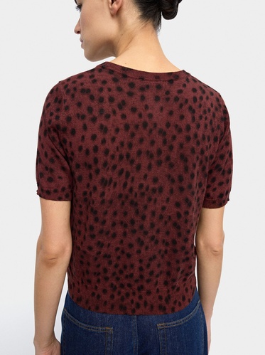 Фото ракурс 2 - Жіночий бордовий светр Parfois артикул 238438 _BU FW2025