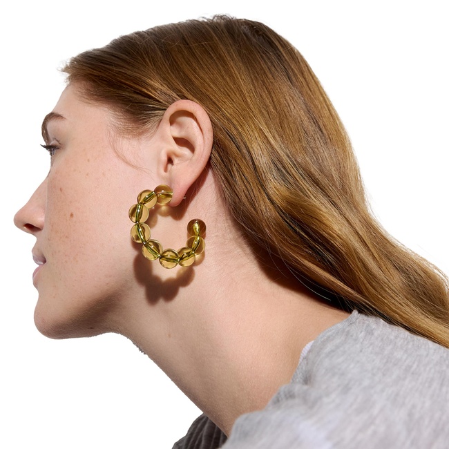 Фото ракурс 3 - Жіночі зелені сережки Parfois артикул 230867 _GN SS2025