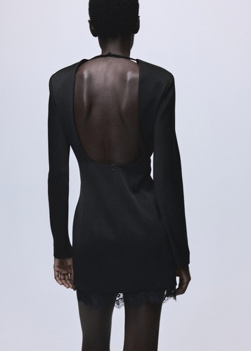 Фото ракурс 2 - Женское черное платье Mango артикул 17039111 99 1 season