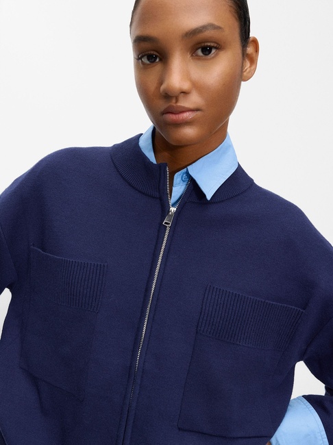 Фото ракурс 4 - Жіночий синій кардиган Parfois артикул 228352 _NV FW2025