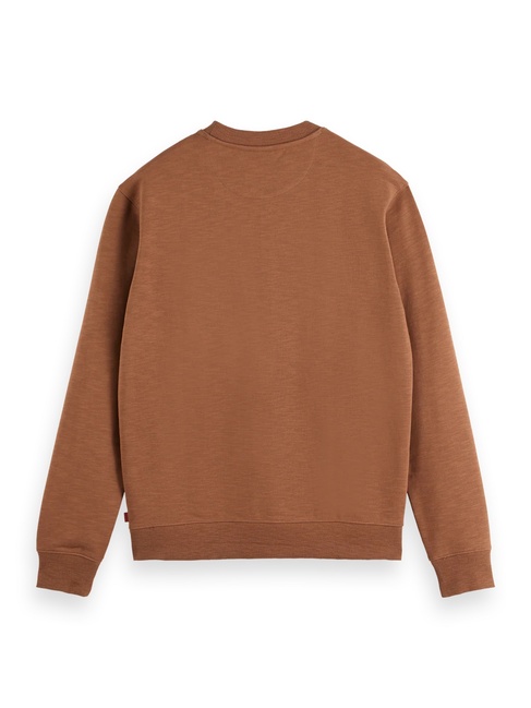 Мужской коричневый свитшот SCOTCH & SODA артикул 181285 261 FW2025 Фото ракурс 6 - Мужской коричневый свитшот SCOTCH & SODA артикул 181285 261 FW2025
