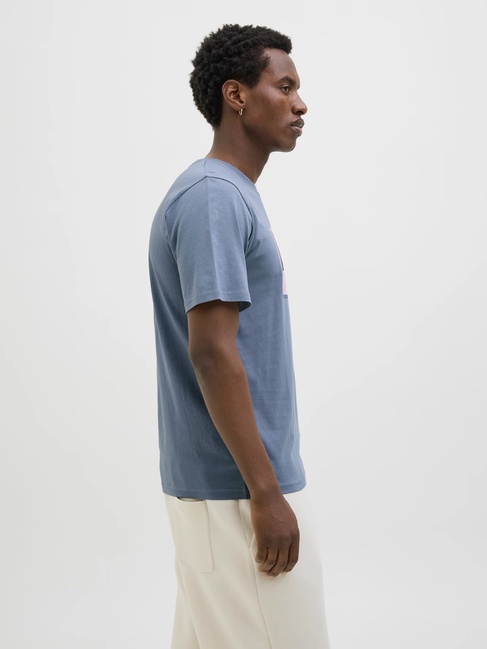 Фото ракурс 5 - Чоловіча сіра футболка Jack & Jones артикул 12283825 Flint Stone FW2025