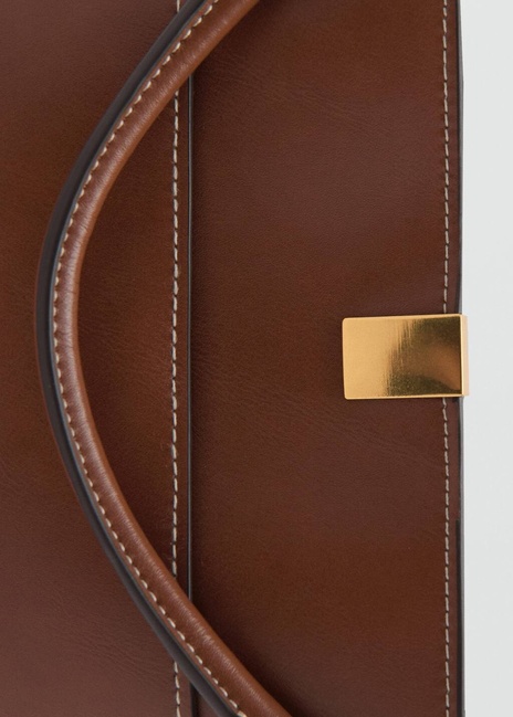 Женская коричневая сумка Mango артикул 17004449 CU 1 season Фото ракурс 5 - Женская коричневая сумка Mango артикул 17004449 CU 1 season