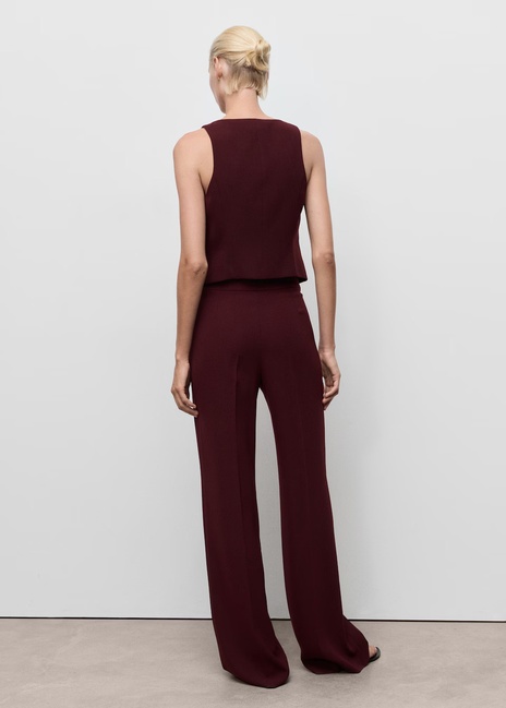 Фото ракурс 2 - Женский бордовый жилет Mango артикул 17034119 76 1 season