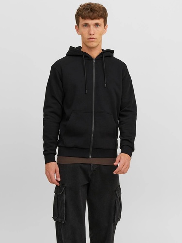 Фото ракурс 1 - Чоловіче чорнe худі Jack & Jones артикул 12249342 Black FW2024