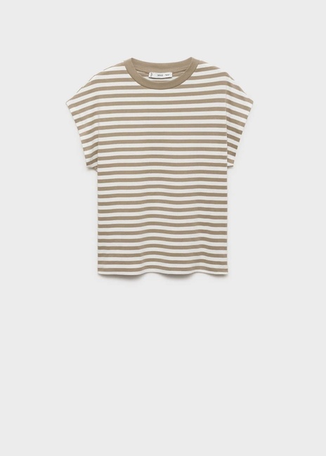 Фото ракурс 3 - Женская хаки футболка Mango артикул 87055759 37 8 season