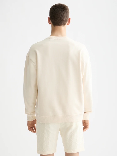 Чоловічий бежевий світшот SCOTCH & SODA артикул 181521 270 FW2025 Фото ракурс 2 - Чоловічий бежевий світшот SCOTCH & SODA артикул 181521 270 FW2025