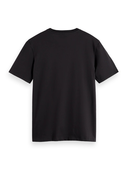 Мужская черная футболка SCOTCH & SODA артикул 181298 021 FW2025 Фото ракурс 6 - Мужская черная футболка SCOTCH & SODA артикул 181298 021 FW2025