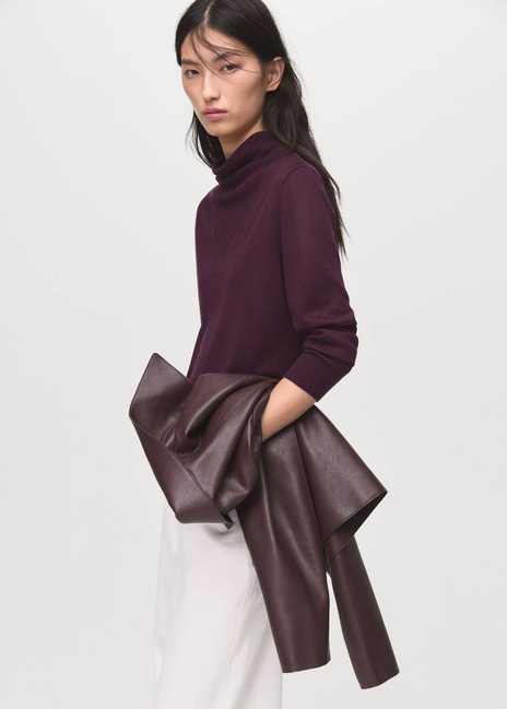 Фото ракурс 5 - Женский бордовый джемпер Mango артикул 17005846 77 1 season