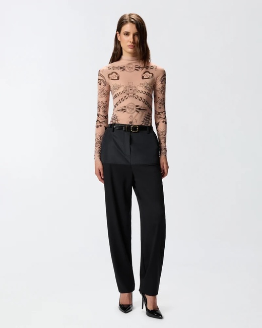 Жіноча бежева водолазка Pinko артикул 105798-A2VM NZ8 FW2025 Фото ракурс 3 - Жіноча бежева водолазка Pinko артикул 105798-A2VM NZ8 FW2025