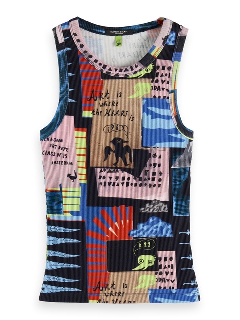 Фото ракурс 5 - Женская разноцветная майка SCOTCH & SODA артикул U9A00795T U077 FW2025